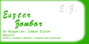 eszter zombor business card